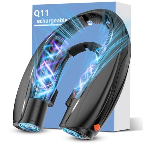 Portable Neck Fan, 6000mAh Rechargeable Personal Fan, 6 Speeds Hands Free Wearable Fan with 360° Surround Airflow, Ideal for Travel, Office, Sports, Home - Gifts for Men Women Dad Mom