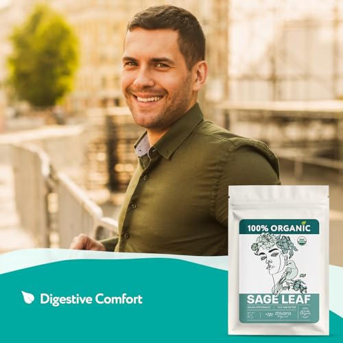 Sage Tea Organic 3 oz. - Sage Leaves – Salvia Tea for Focus and Clarity
