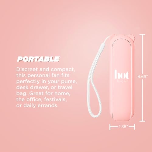 Hot Flash Relief Fan for Women – Portable Stylish Mini Fan for Menopause, Perimenopause, Night Sweats – USB Rechargeable, Quiet, Portable Cooling Device for Purse, Travel, Summer, Gifts, Festivals