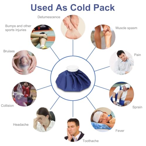 Ice Pack for Injuries, Hot & Cold Therapy, Teeth Pain Pack, Headaches Bag, Menstrual Water Backs Fast Release Reusable 9 in Bag