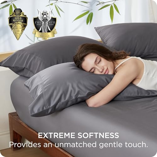 Bedsure PureWoven Pillow Cases Queen Set of 2, Rayon Derived from Bamboo