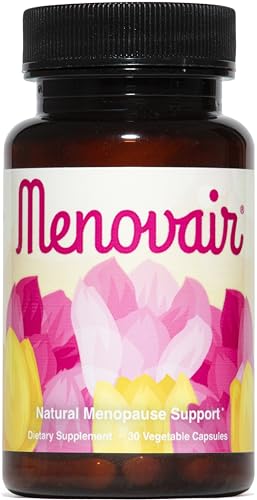 Menovair Natural Menopause Support Supplement for Women, Vegan, Gluten-Free | Helps Ease Hot Flashes, Night Sweats, and Mood Swings While Promoting Restful, Uninterrupted Sleep, 30-Day Supply