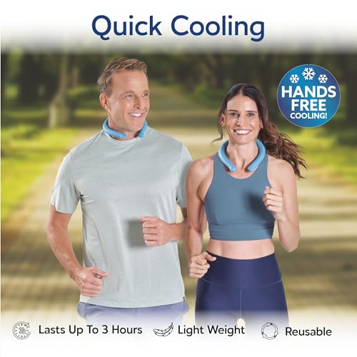 Arctic Air Neck Chill, Neck Cooling Tube, Hands Free Cooling, Quick Freeze Gel, Wearable Body Coolers for Hot Weather, Reusable, Adjustable Fit, 3 Pack