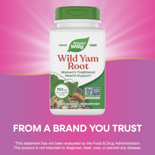 Nature's Way Wild Yam Root, Traditional Women's Health Support*, 100 ct