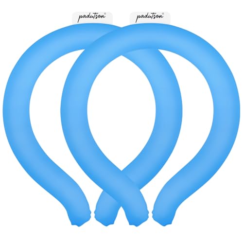2 Pack Neck CoolingTube, Reusable Ice Coolers Wearable BodyCooling Products, Neck Coolers for HotWeather(Blue*2)