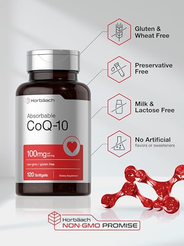 Horbäach CoQ10 100mg Softgels | 120 Count
