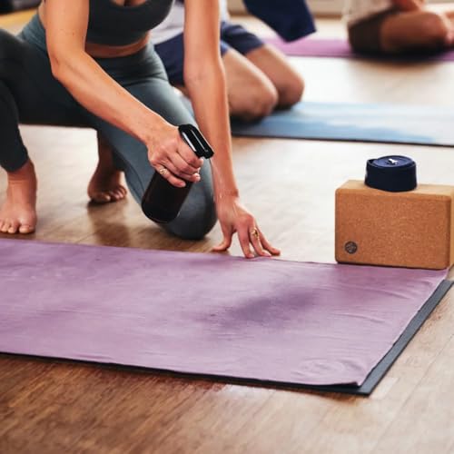 Manduka eQua Hot Yoga Mat Towel - 71" | Rapid Moisture Activated Grip | Ultra Soft Microfiber | Quick Dry | Lightweight, Travel Friendly Mat Layer | 71 x 24 inches | Thunder