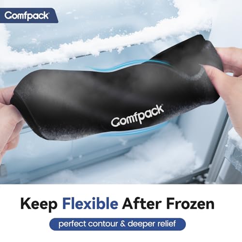 Neck Ice Pack Wrap, Flexible Gel Ice Pack for Neck, Wrists, Head | Hot & Cold Compress Long Ice Pack for Injuries, Sore Neck, Tonsillectomy, Thyroidectomy, Surgery Recovery, Office Pressure
