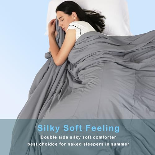 Cooling Comforter King Size, Cool Blanket for Hot Sleepers,104x90 | Arc-Chill Q-Max >0.45 cooling comforter wicks moisture for night sweats. Silky soft, breathable summer blanket for AC sleep.