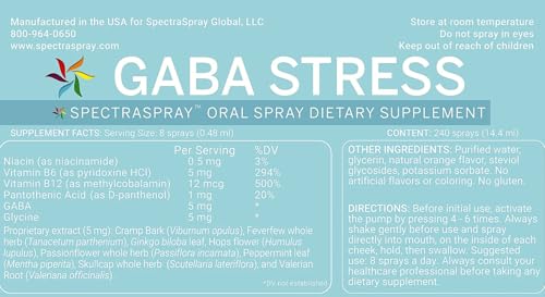 SpectraSpray Menopause Support Oral Supplement Kit, 30 Day Supply per Spray | Sleep + B12 Energy + GABA Relaxation & Calm, Natural Mint Flavor, Vegan non-GMO & Gluten Free, Made in the USA