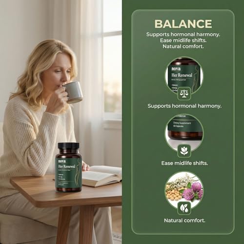 NOVA Menopause Supplements for Women, Menopouse Reliet & Uttaility, Comfort & Daily Well-Being, 60 Count (A)