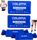 Hot & Cold Ice Packs for Injuries Reusable Gel (4 Pc Set) for Pain Relief, Joint Muscle Soreness Swelling for Knees Back Shoulder Foot