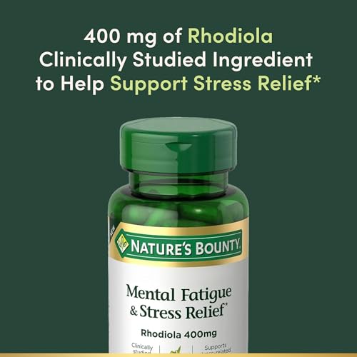 Nature's Bounty Mental Fatigue & Stress Relief, 400 mg, 30 Capsules