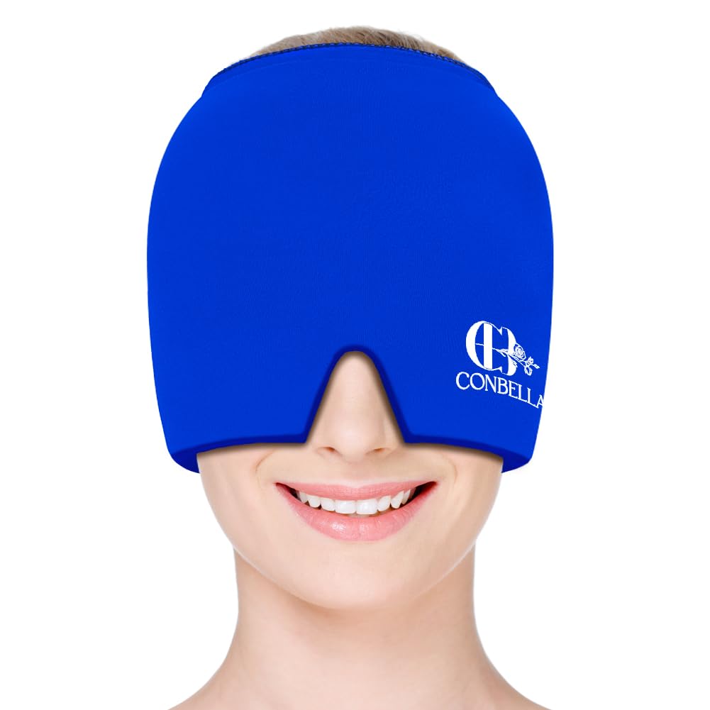 Migraine Relief Cap, Soothing Headache Ice Face Mask Products | Hot and Cold Therapy, Migraine Headache Relief Cap for Migraine, Sinus, Puffy Eyes, Tension, Stress and Hangover