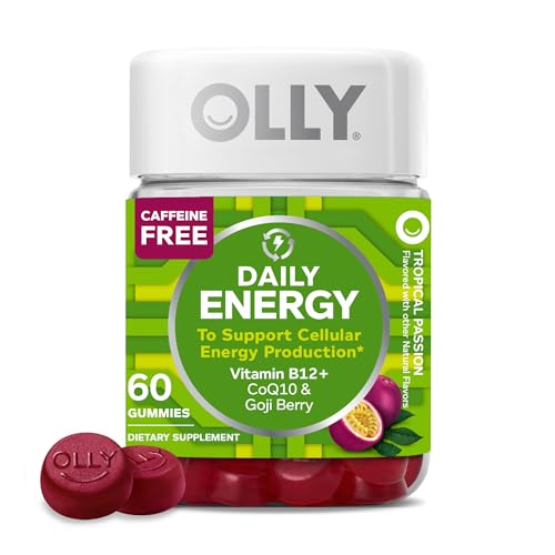 OLLY Günlük Enerji Sakızı, B12 Vitamini, CoQ10, Goji Meyvesi - 60 Adet