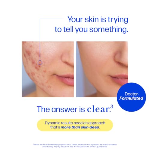 Clear Skin Supplement Acne Support, Zinc DIM, Probiotics, Doctor-Formulated