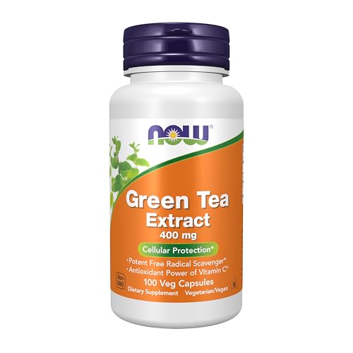 NOW Supplements, Green Tea Extract 400 mg with Vitamin C, 100 Veg Caps