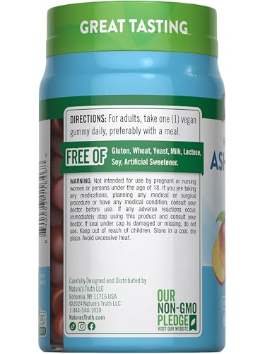 Nature's Truth Ashwagandha Gummies | 60 Count | Tropical Flavor