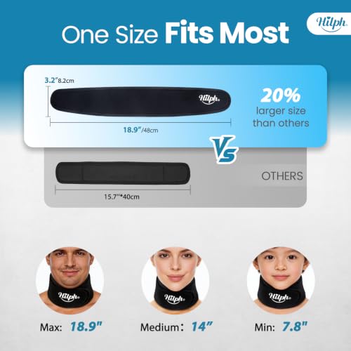 Hilph Neck Ice Pack Wrap, 45-Min Cold Therapy Ice Collar for Tonsillectomy | Long-lasting Ice Grid Gel, Reusable Flexible Ice Pack for Neck Throat Cervical Thyroid Pain, Surgery Recovery, Swelling