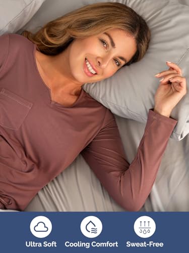 CGK Extra Deep Queen Sheet Set - 6pc Cooling Sheets - Light Grey