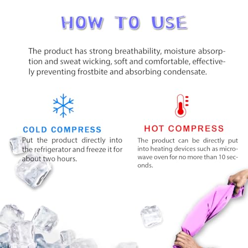 Reusable Gel Ice Pack, Pillow Cooling Pad for Night Sweats, Migraines, Fever, Hot Flashes, Injuries, Cold Compress Pillow Cooling Pad for Kids, Adults and Pets (Pink)