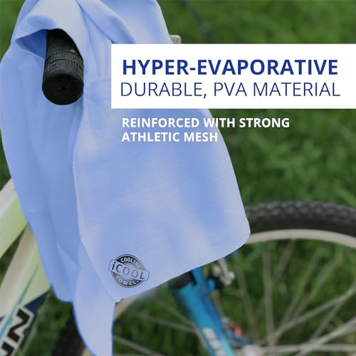 FROGG TOGGS iCOOL PVA Cooling Towel, 26" x 17", Reinforced | Evaporative cooling technology, reusable design, machine washable
