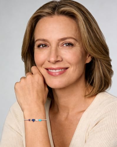 Ukodnus Menopause Bracelet for Women, Hot Flashes Relief Hormone Balance Jewelry, Mood Swings Stress Sleep Support, Menopause Gift Self Care Wellness Bracelet