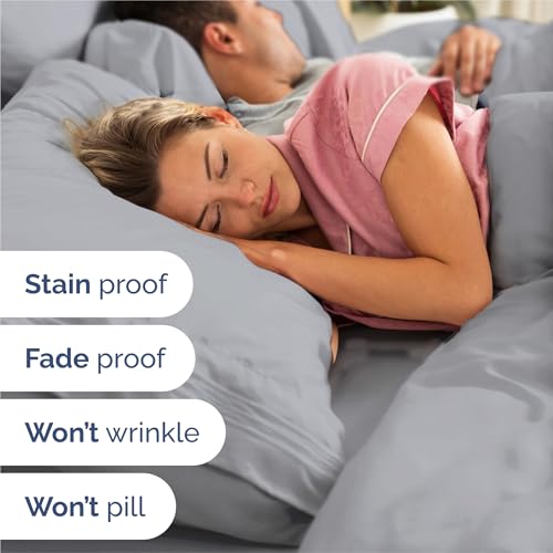 King Size 4 Parça Nevresim Takımı - Nefes Alabilen ve Serinletici Nevresimler - Çelik Mavisi