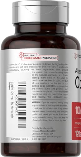 Horbäach CoQ10 100mg Softgels | 120 Count