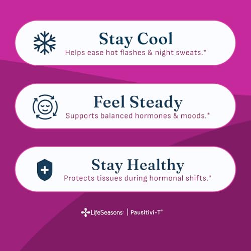 Pausitivi-T - Menopause Support Supplement - Powerful Relief for Hot Flashes, Hormone Imbalance & Night Sweats - Nourishes Tissue - Sage, Chasteberry, Soy Isoflavones & Black Cohosh - 60 Capsules