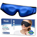 Cooling Gel Eye Mask for Puffy Eyes, Larger Full-Eye Contour Cold Compress | Ice-Cold Gel Therapy, Forehead & Upper Cheek Cooling Relief, Reusable Ice Pack for Eyes, FSA Eligible Items HSA, Black