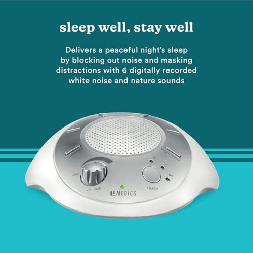 Homedics SoundSleep Beyaz Gürültü Ses Makinesi, Gümüş