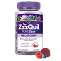 ZzzQuil, Saf Zzzs Melatonin Sakızları, Uyku Yardımcısı, 2 mg Melatonin, Papatya ve Lavanta Özlü, Melatonin Uyku Sakızları, Yetişkinler İçin Uyku Yardımcıları, Yaban Mersini Vanilya Aromalı, 72 Uyku Sakızı