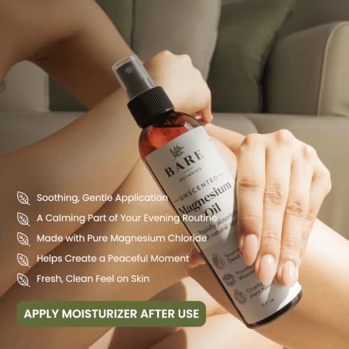 Bare Botanics Magnesium Oil Spray 4oz - Dead Sea Magnesium Chloride Mist