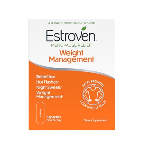 Estroven Weight Management for Menopause Relief Supplement for Women, 30 Ct | Hormone-free, Drug-free, Hot Flash & Night Sweat Relief*, Black Cohosh, Perimenopause Pre-menopause Support, 1 Capsule Daily