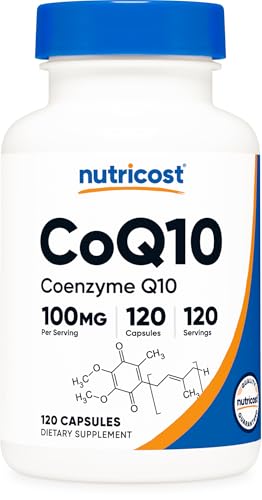 Nutricost CoQ10 100mg, 120 Vegetarian Capsules, 120 Servings, GMO-Free