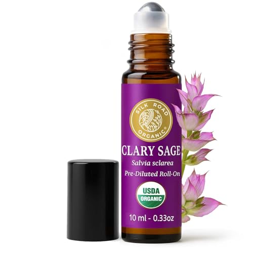 Silk Organic Clary Sage Essential Oil Women’s Roll-On, USDA Certified
