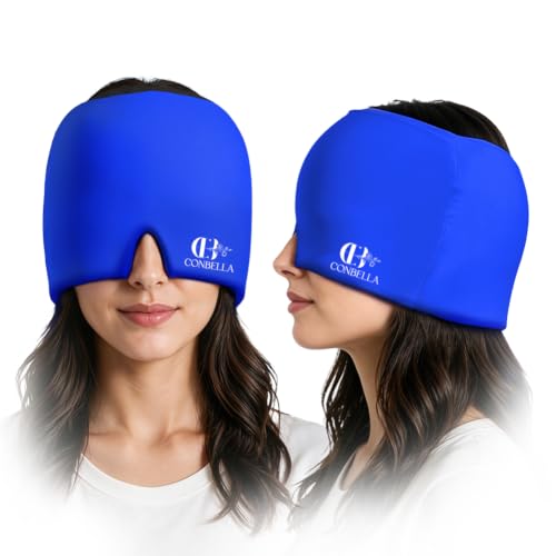 Migraine Relief Cap, Soothing Headache Ice Face Mask Products | Hot and Cold Therapy, Migraine Headache Relief Cap for Migraine, Sinus, Puffy Eyes, Tension, Stress and Hangover