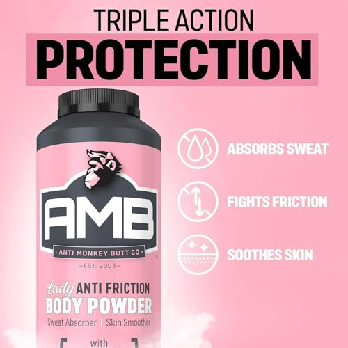Anti Monkey Butt Body Powder for Women, Talc-Free, 8 oz (2 Pack)