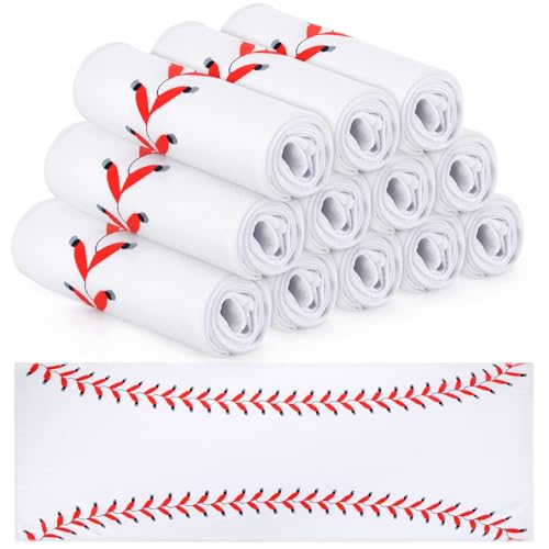 Booson 12 Pcs Baseball Cooling Towels Microfiber Ice Towels for Neck Face 40"x12" Breathable Sports Towel for Baseball Team Gifts Softball Soccer Basketball Tennis Practice Accessories
