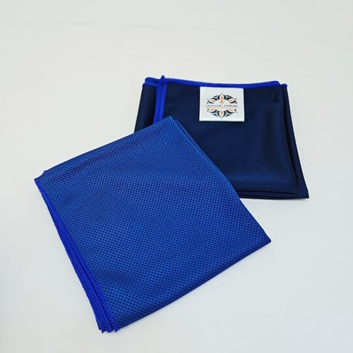 Premium Quality Microfiber Cooling Towel Set, Royal Blue, 2-Pack, 30" x 12" inches, Best for Workout, Sports, Yoga, Cycling, Gym, Walking and Other Outdoor Work.