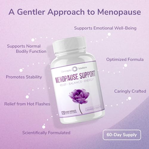Menopause Support - Menopause Relief and Weight Management Support - for Hot Flashes, Night Sweats Relief and Energy - 120 Capsules - Made in USA