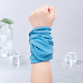 Cupro Cooling Wristband, Wrist for Hot Flashes & Menopause, Ice Wristband for Athletes, 20x30cm Blue