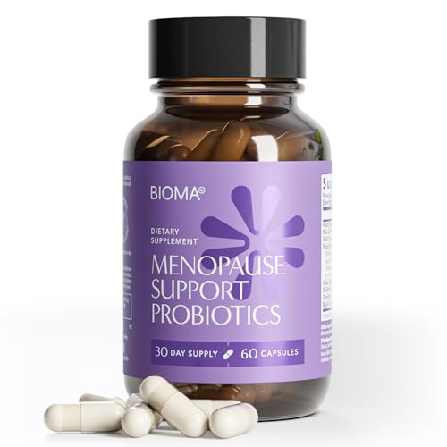 BIOMA Menopause Support Probiotics for Women - Hormone Free Hot Flash & Night Sweat Relief - Gut-Hormone Balance with Phytoestrogens, BB536, Delayed Release (60 Capsules - 30 Day Supply)