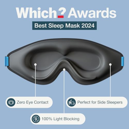 MyHalos Uyku Maskesi (Erkekler ve Kadınlar için), Uyku için 3D Karartma Göz Maskesi