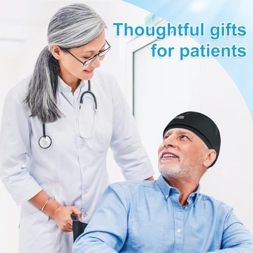 SuzziPad Chemo Cooling Cap for Chemotherapy Care for Women and Men, Black | 360° Full-Head Cold Cap With Soft Lycra & Reusable Solid Gel, Soothes Migraines, Tension Headaches & Chemo Discomfort