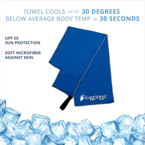 FROGG TOGGS Chilly Pro Magnetic Cooling Sport Towel, Blue