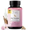 Winged Wellness Hot Momma, Menopause Supplements for Women, 60 Capsules | Hormone-Free Menopause Relief Support for Hot Flashes & Night Sweats - Chaste Tree Berry, Multivitamins & Shatavari - Vegan