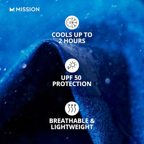MISSION Original Cooling Towel - Soft, Durable Microfiber - Cools Up to 2 Hours - UPF 50 Sun Protection - Machine Washable