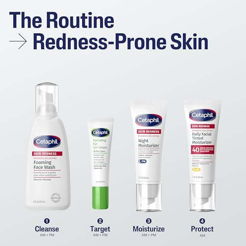 Cetaphil Kızarıklık Giderici Köpüren Yüz Temizleyici, Hassas Ciltler İçin, 237 ml